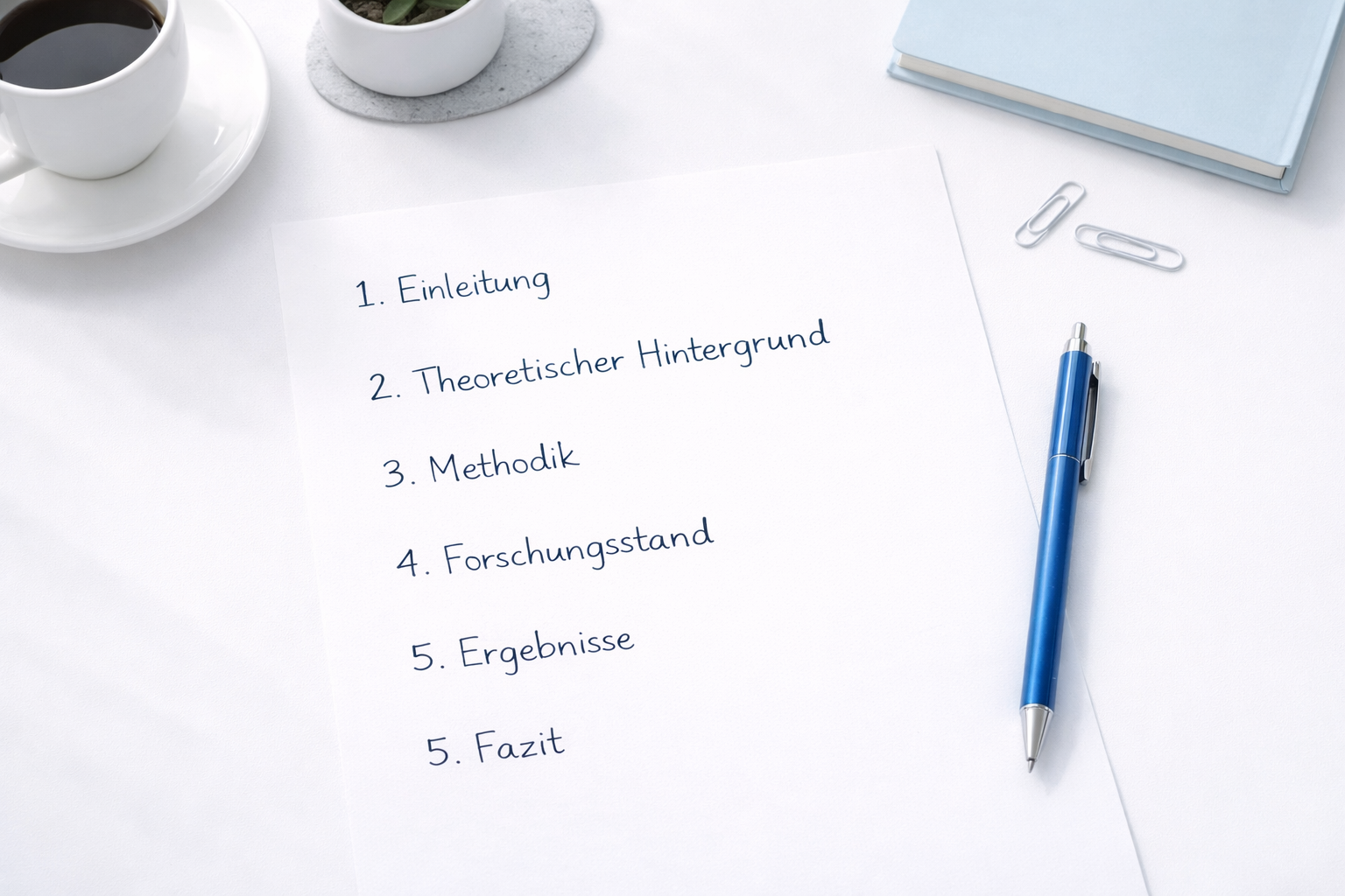 Bachelorarbeit Gliederung erstellen